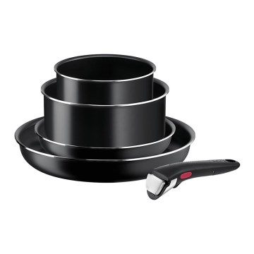 Tefal - Sada nádobí 5 ks INGENIO EASY COOK & CLEAN BLACK