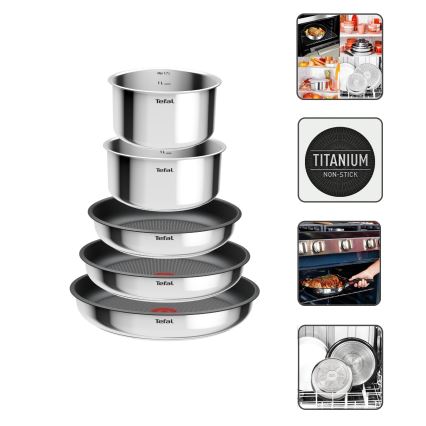 Tefal - Sada nádobí 6 ks INGENIO COOK nerez