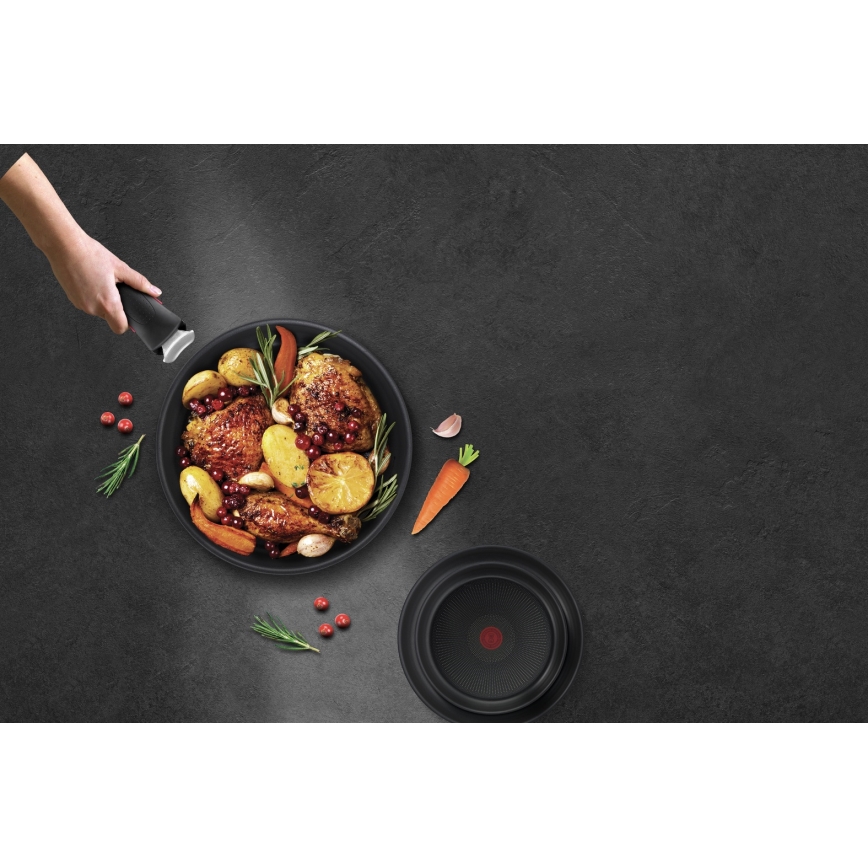 Tefal - Sada pánví 3 ks INGENIO BLACK STONE
