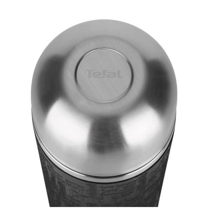 Tefal - Termoska s hrníčkem 1 l SENATOR nerez/černá