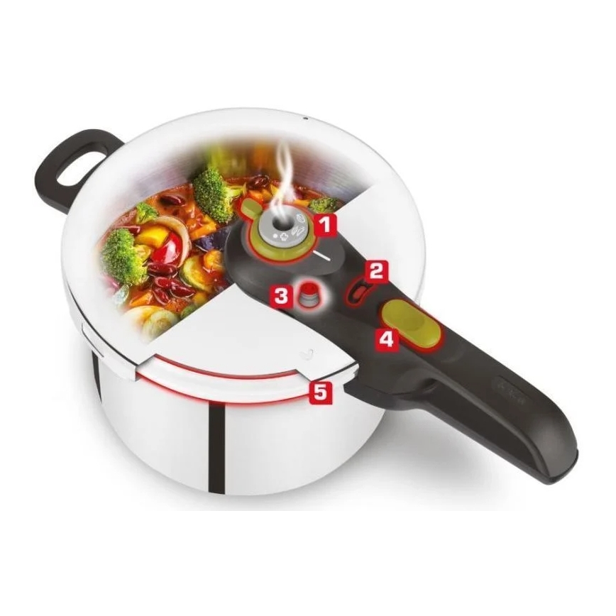 Tefal - Tlakový hrnec 6 l SECURE 5 NEO nerez