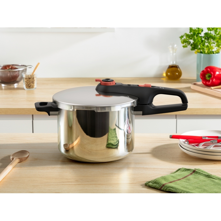 Tefal - Tlakový hrnec 6 l SECURE TRENDY + sada 5 ks INGENIO EMOTION