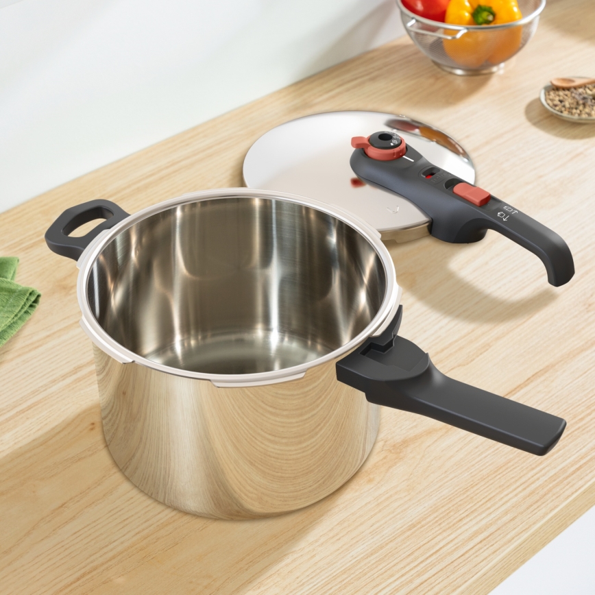 Tefal - Tlakový hrnec 6 l SECURE TRENDY + sada 5 ks INGENIO EMOTION