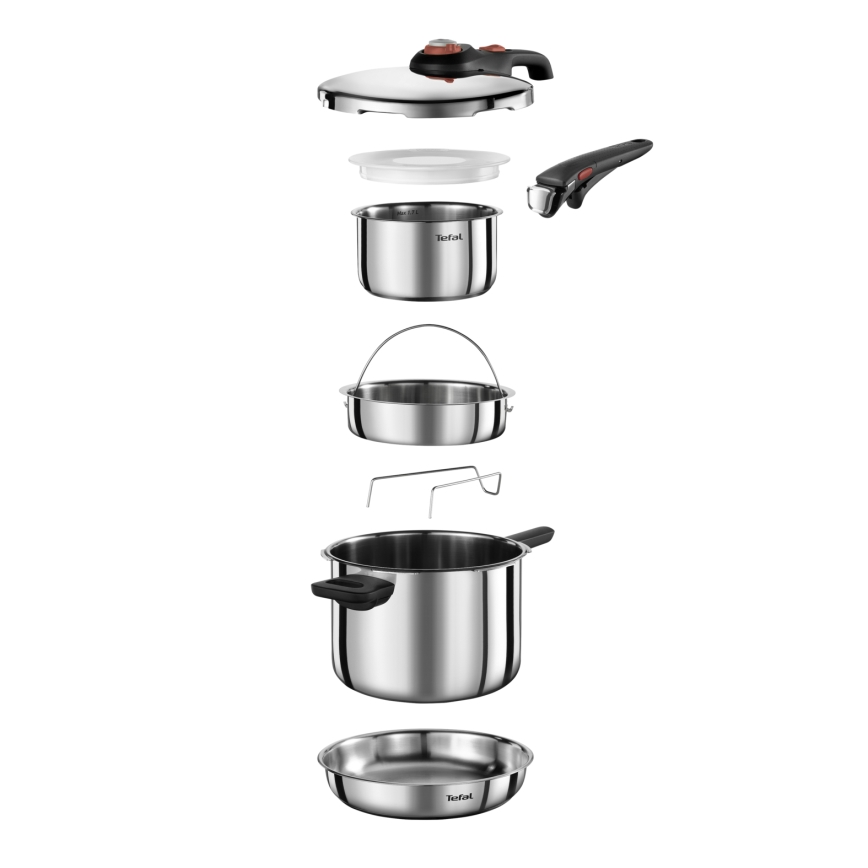 Tefal - Tlakový hrnec 6 l SECURE TRENDY + sada 5 ks INGENIO EMOTION