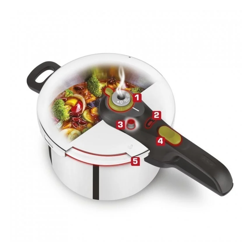 Tefal - Tlakový hrnec 8 l SECURE 5 NEO nerez