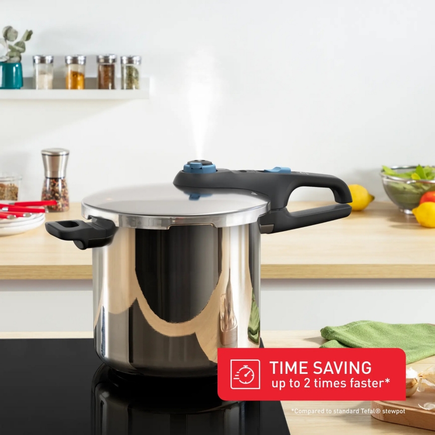 Tefal - Tlakový hrnec 8 l SECURE TRENDY nerez