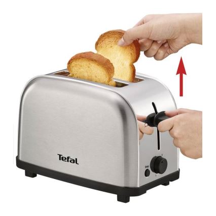 Tefal - Topinkovač s dvěma otvory ULTRA MINI 700W/230V matný chrom