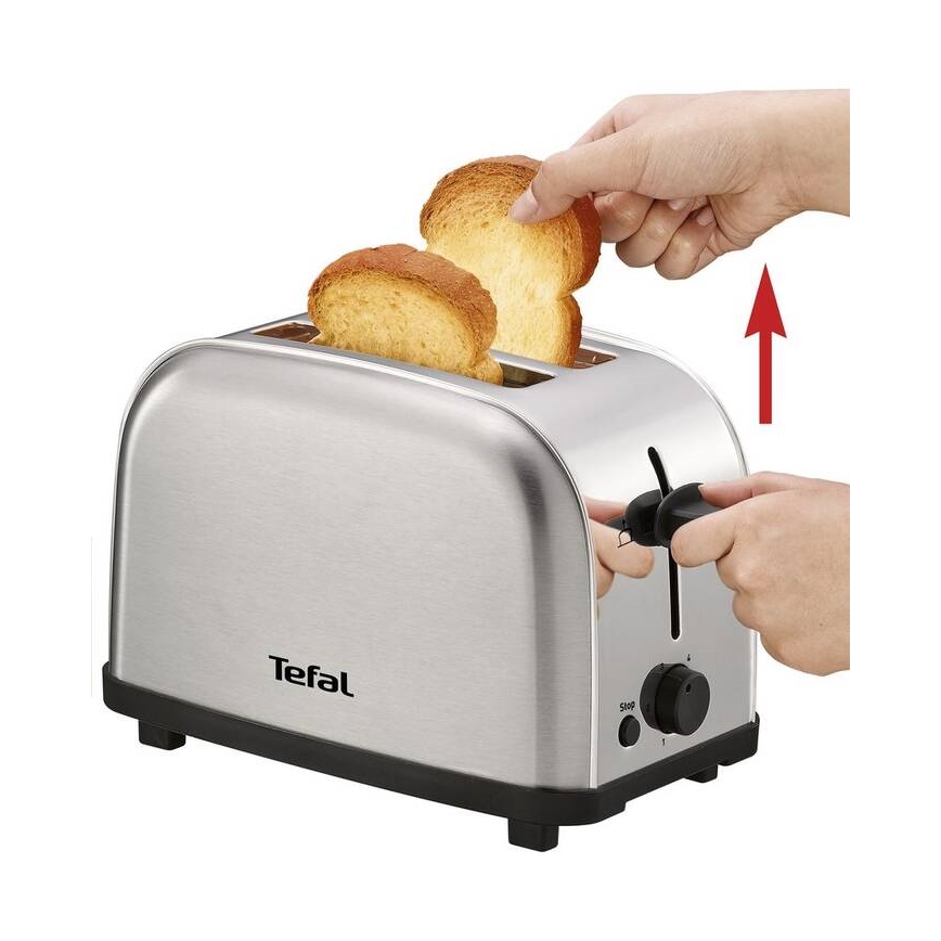 Tefal - Topinkovač s dvěma otvory ULTRA MINI 700W/230V matný chrom