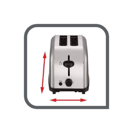 Tefal - Topinkovač s dvěma otvory ULTRA MINI 700W/230V matný chrom