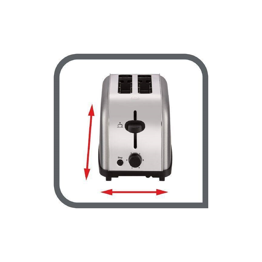 Tefal - Topinkovač s dvěma otvory ULTRA MINI 700W/230V matný chrom