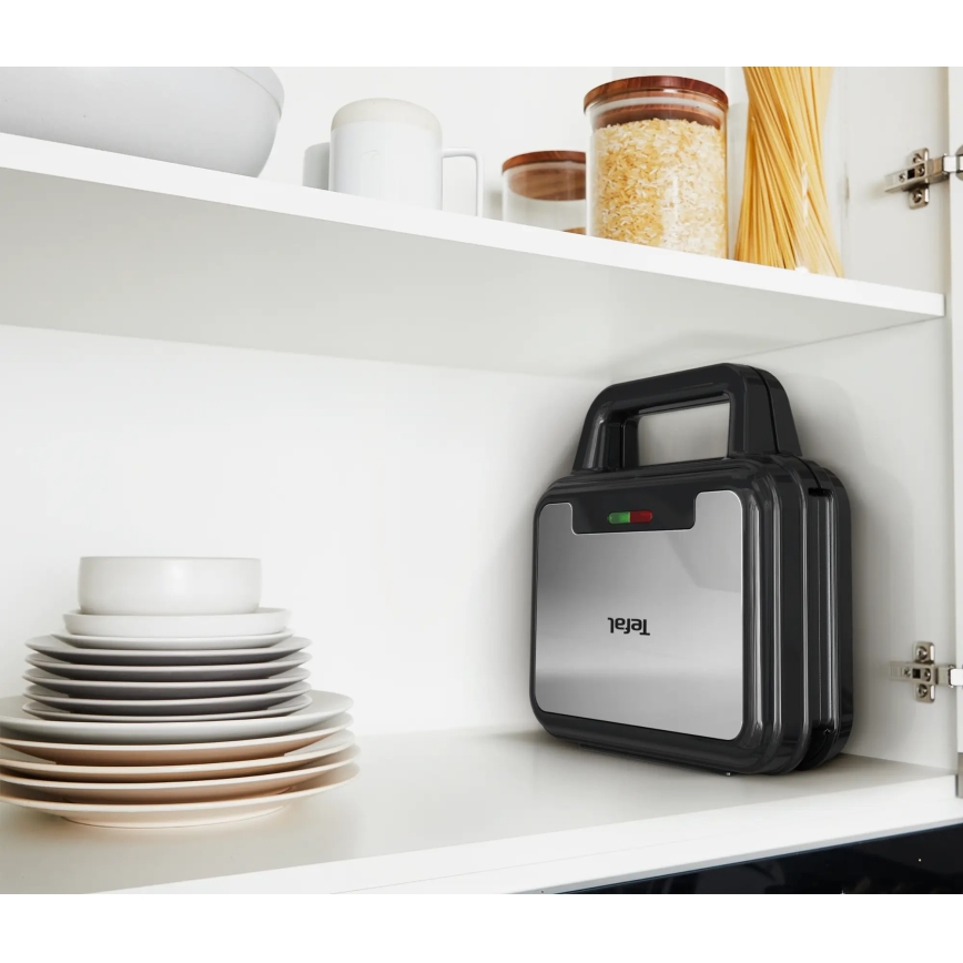 Tefal - Toustovač ULTRA COMPACT 3v1 700W/230V černá/matný chrom