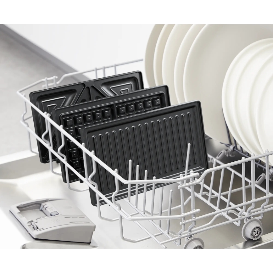 Tefal - Toustovač ULTRA COMPACT 3v1 700W/230V černá/matný chrom
