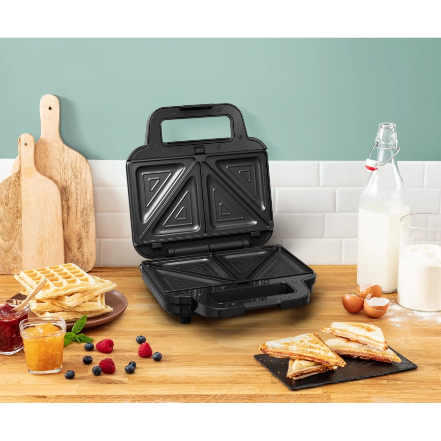 Tefal - Toustovač ULTRA COMPACT 3v1 700W/230V černá/matný chrom