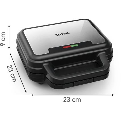 Tefal - Toustovač ULTRA COMPACT 3v1 700W/230V černá/matný chrom