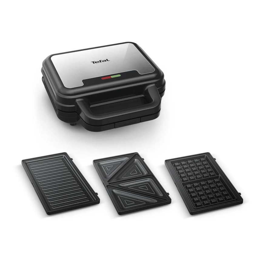 Tefal - Toustovač ULTRA COMPACT 3v1 700W/230V černá/matný chrom