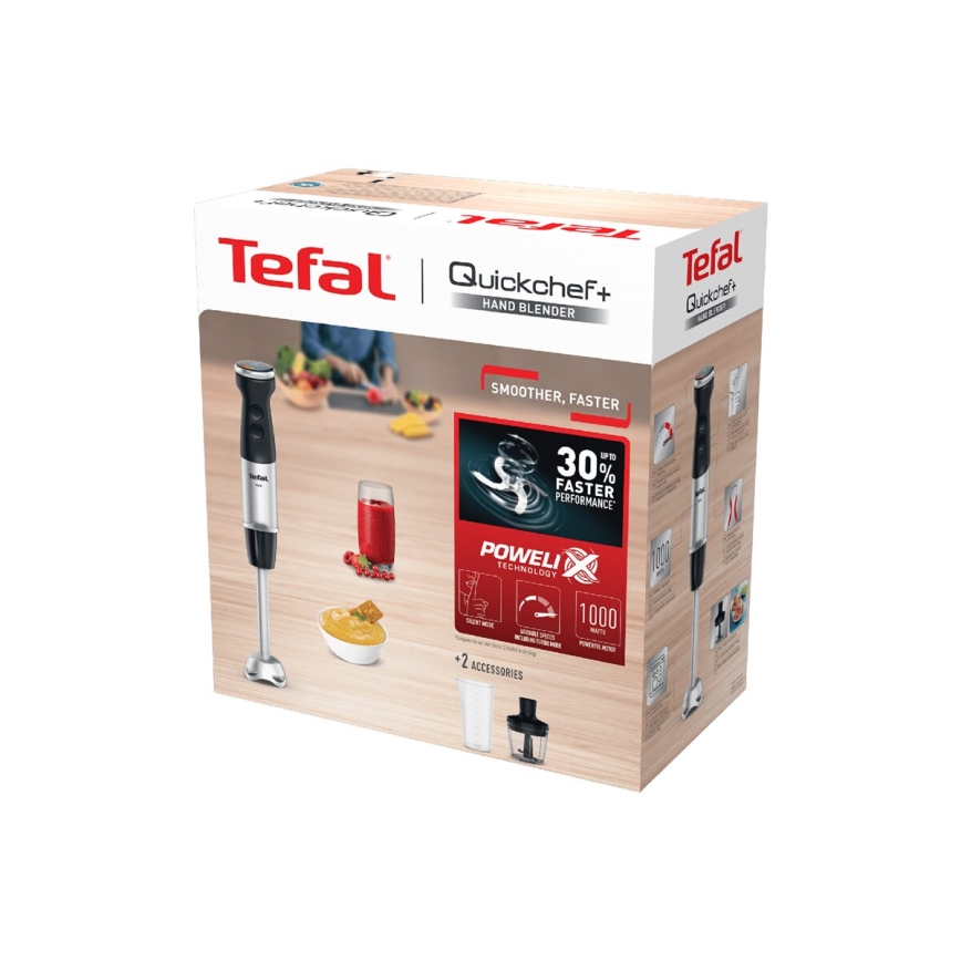 Tefal - Tyčový mixér QUICKCHEF 1000W/230V černá