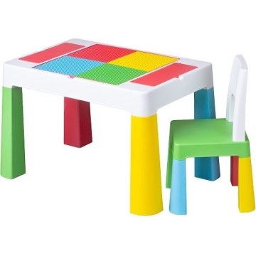 TEGA BABY - Dětský stolek s židlí pestrobarevná