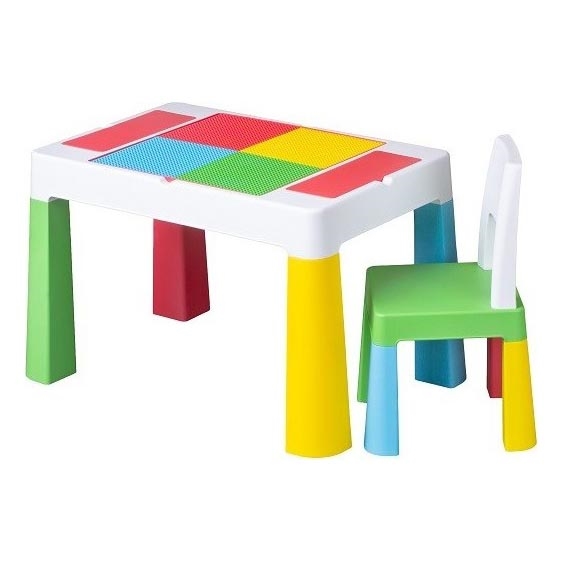 TEGA BABY - Dětský stolek s židlí pestrobarevná