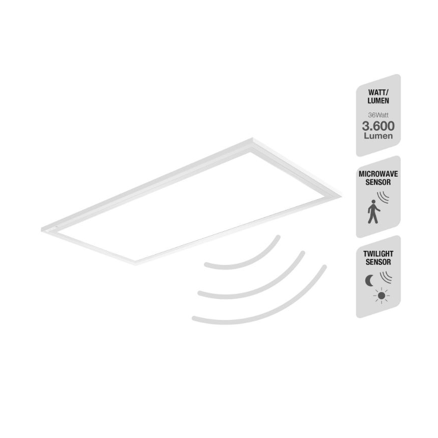 Telefunken 308706TF - LED Stropní svítidlo se senzorem LED/36W/230V