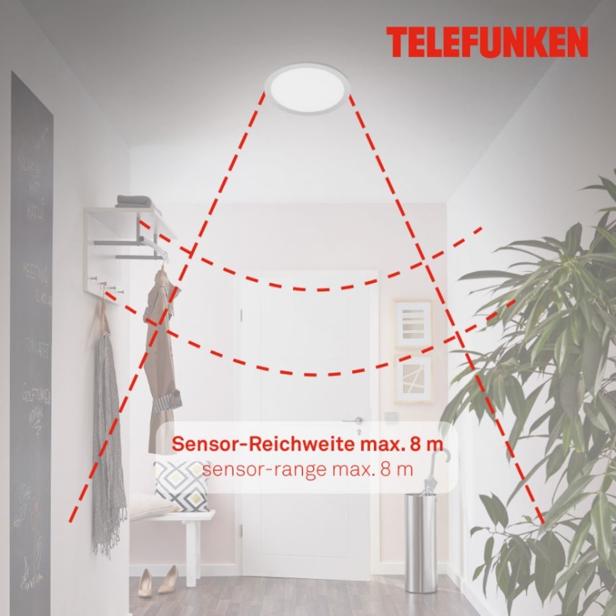Telefunken 309004TF - LED Stropní svítidlo se senzorem LED/20W/230V