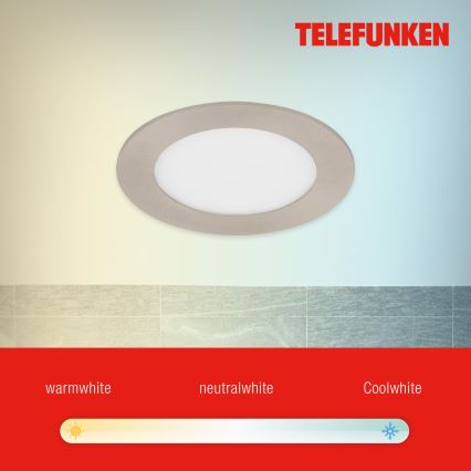 Telefunken 309302TF - LED RGBW Stmívatelné koupelnové podhledové svítidlo LED/6W/230V 2700-6500K IP23 Wi-Fi Tuya