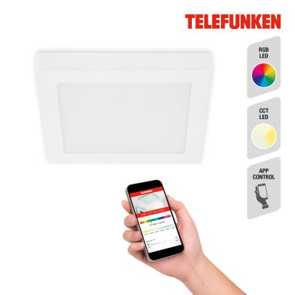 Telefunken 309606TF - LED RGBW Stmívatelné stropní svítidlo LED/18W/230V 2700-6500K Wi-Fi Tuya