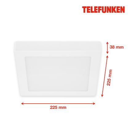 Telefunken 309606TF - LED RGBW Stmívatelné stropní svítidlo LED/18W/230V 2700-6500K Wi-Fi Tuya