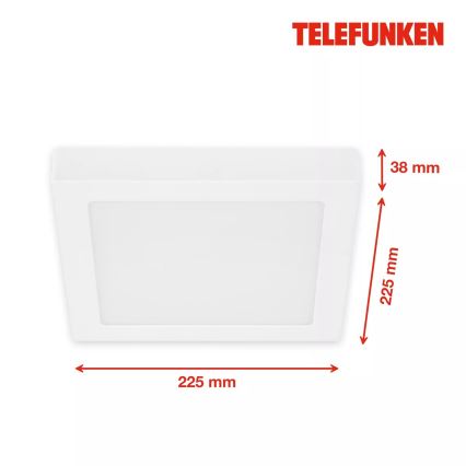 Telefunken 309706TF - LED RGB Stmívatelné stropní svítidlo LED/23W/230V 2700-6500K Wi-Fi Tuya bílá