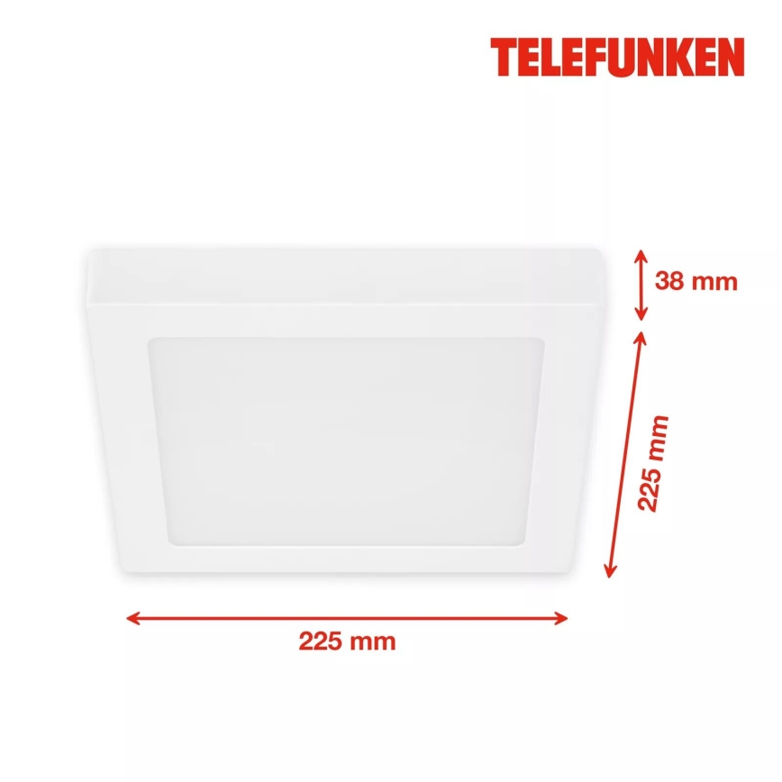 Telefunken 309706TF - LED RGB Stmívatelné stropní svítidlo LED/23W/230V 2700-6500K Wi-Fi Tuya bílá