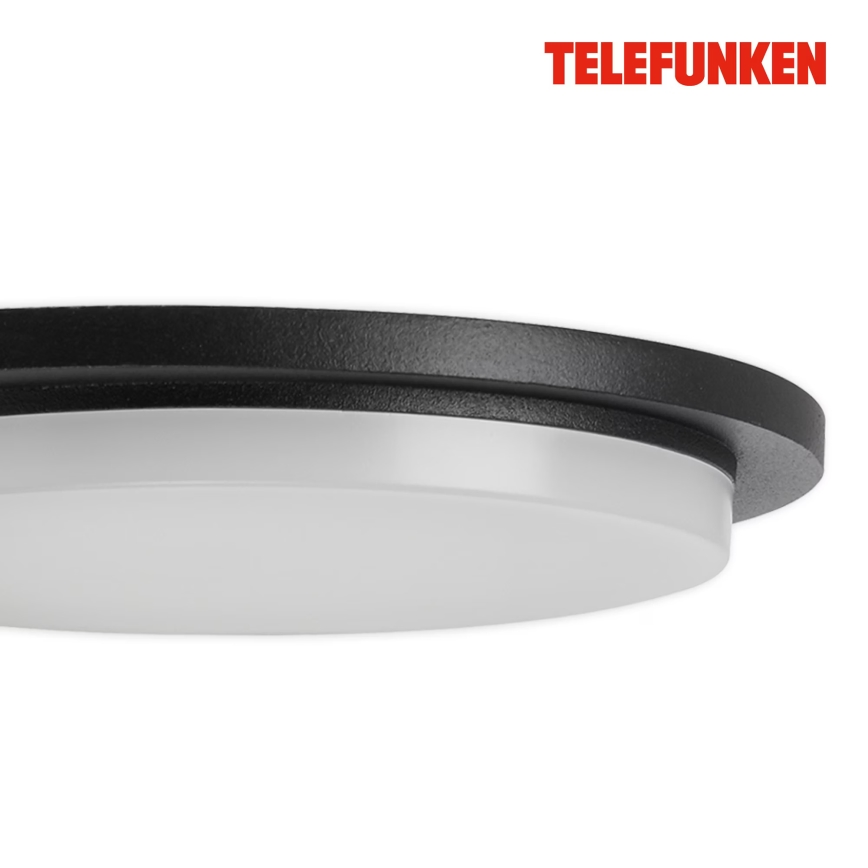 Telefunken 312505TF-LED Venkovní nástěnné svítidlo se senzorem LED/10W/230V IP44 černá