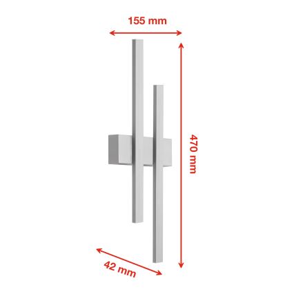 Telefunken 313204TF - LED Venkovní nástěnné svítidlo 2xLED/4W/230V IP44