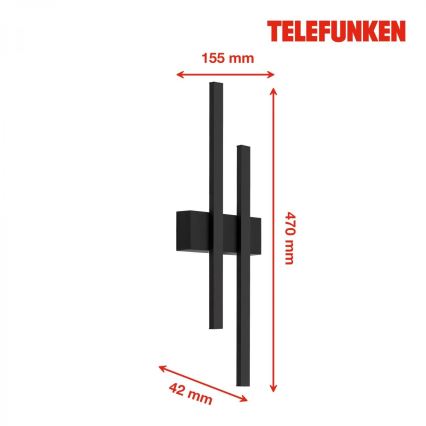 Telefunken 313205TF - LED Venkovní nástěnné svítidlo 2xLED/4W/230V 4000K IP44