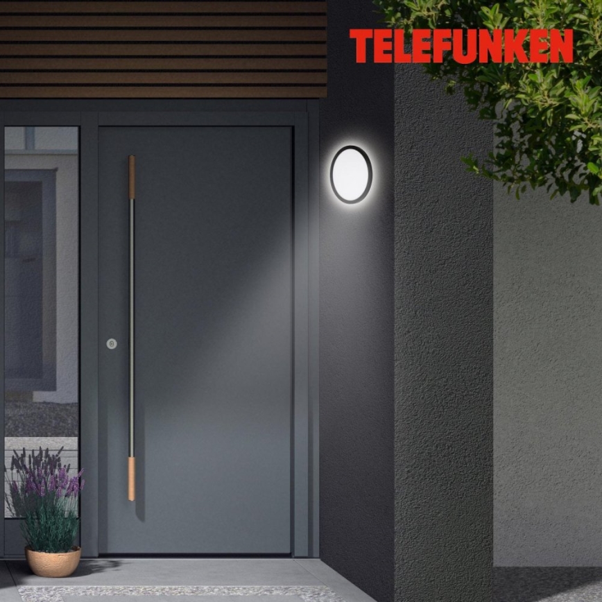 Telefunken 313405TF - LED Venkovní nástěnné svítidlo LED/15W/230V IP44 černá