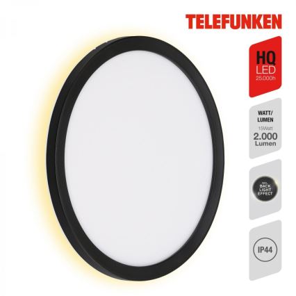 Telefunken 313405TF - LED Venkovní nástěnné svítidlo LED/15W/230V IP44 černá