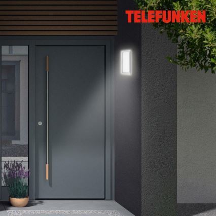 Telefunken 313604TF - LED Venkovní nástěnné svítidlo LED/16W/230V IP44 stříbrná