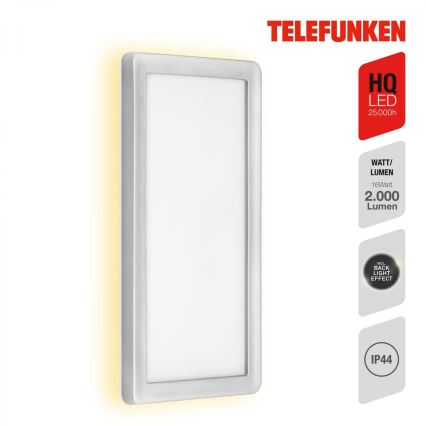 Telefunken 313604TF - LED Venkovní nástěnné svítidlo LED/16W/230V IP44 stříbrná