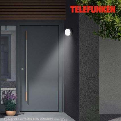 Telefunken 315305TF - LED Venkovní nástěnné svítidlo se senzorem LED/12W/230V IP44 černá