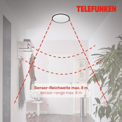 Telefunken 318305TF - LED Koupelnové stropní svítidlo se senzorem LED/16W/230V IP44 pr. 28 cm