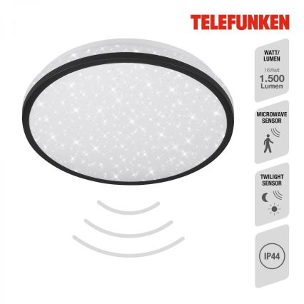 Telefunken 318305TF - LED Koupelnové stropní svítidlo se senzorem LED/16W/230V IP44 pr. 28 cm