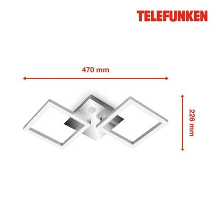 Telefunken 318508TF - LED Stropní svítidlo se senzorem FRAME LED/12W/230V 3000K matný chrom