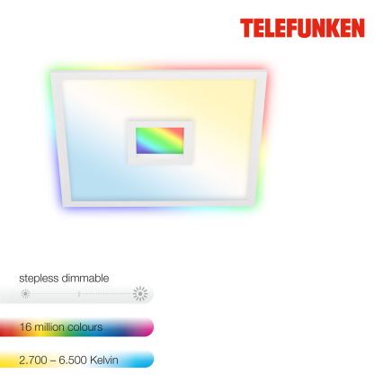 Telefunken 319406TF - LED RGBW Stmívatelné stropní svítidlo LED/24W/230V 2700-6500K bílá + dálkové ovládání