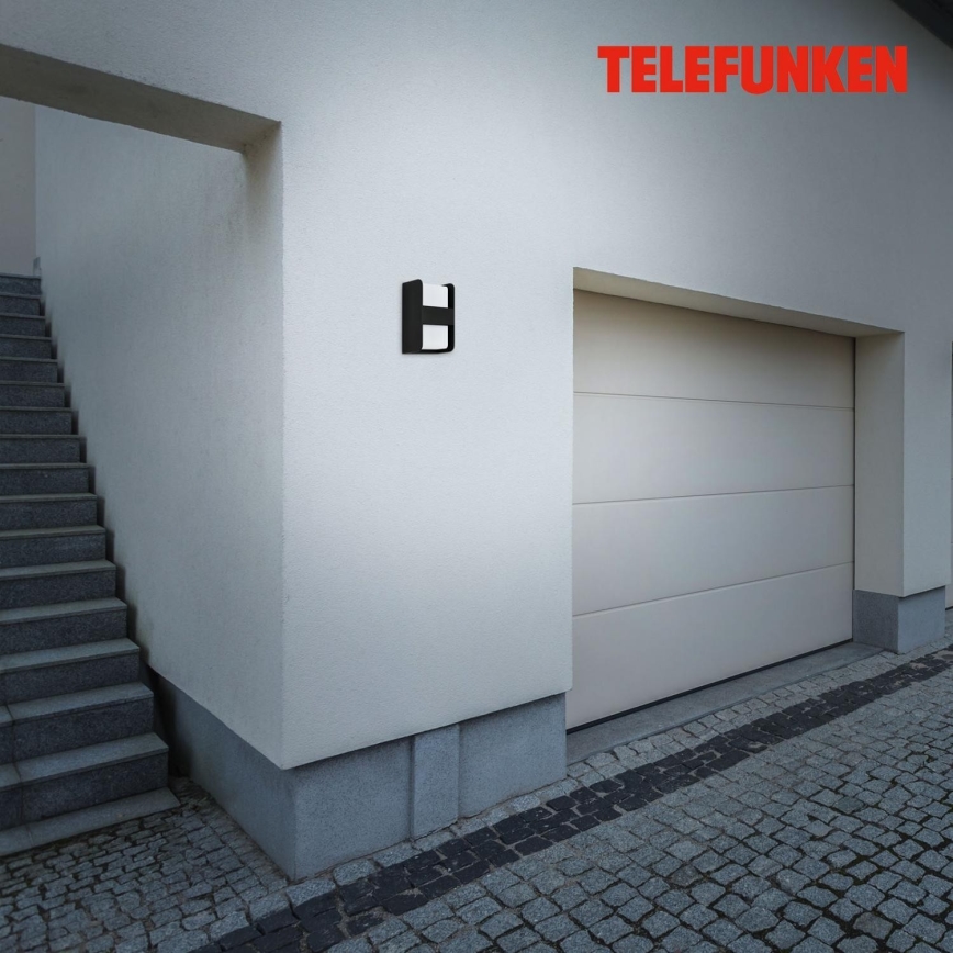 Telefunken 321005TF - Venkovní nástěnné svítidlo 1xE27/12W/230V IP44 černá