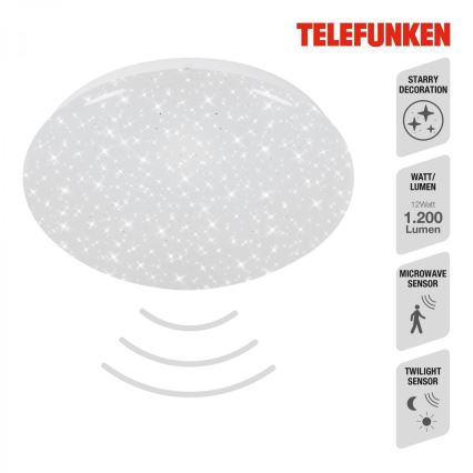 Telefunken 601706TF - LED Stropní svítidlo se senzorem LED/12W/230V pr. 27 cm