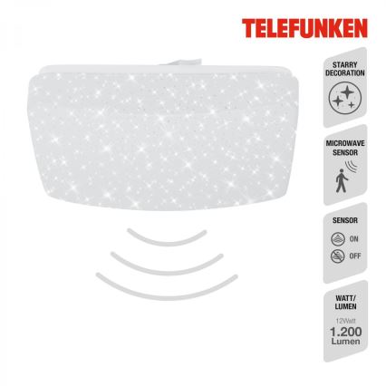 Telefunken 601906TF - LED Stropní svítidlo se senzorem LED/12W/230V 4000K