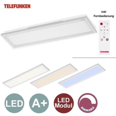 Telefunken - LED Stmívatelný panel 1xLED/18W/230V + dál. ovládání