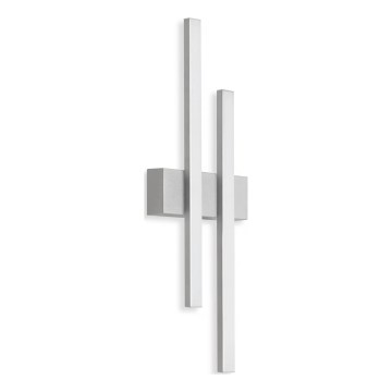 Telefunken - LED Venkovní nástěnné svítidlo 2xLED/4W/230V 4000K IP44 stříbrná