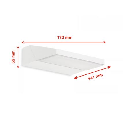 Telefunken - LED Venkovní nástěnné svítidlo LED/10W/230V IP44 bílá