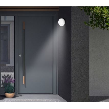 Telefunken - LED Venkovní nástěnné svítidlo se senzorem soumraku a pohybu LED/12W/230V IP44 bílá