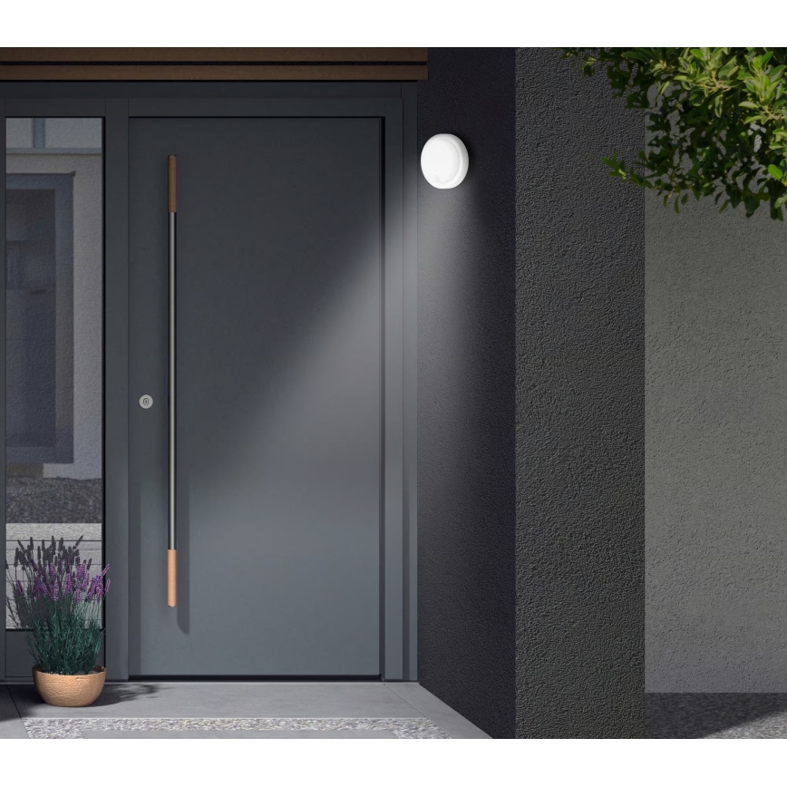 Telefunken - LED Venkovní nástěnné svítidlo se senzorem soumraku a pohybu LED/12W/230V IP44 bílá