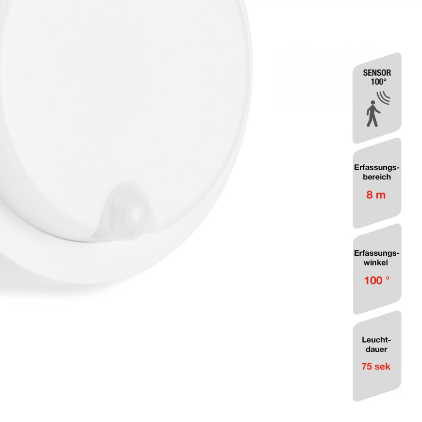 Telefunken - LED Venkovní nástěnné svítidlo se senzorem soumraku a pohybu LED/12W/230V IP44 bílá